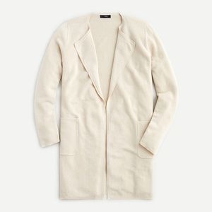 J Crew Cream Open-Front Women's Sweater Coat